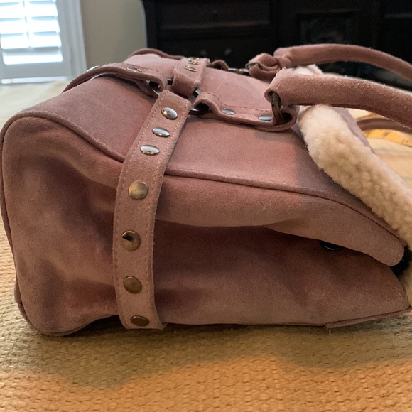 Dusty Pink Stuart Weitzman Shearling Bag. 12” X 7” X 4” - Picture 5 of 13